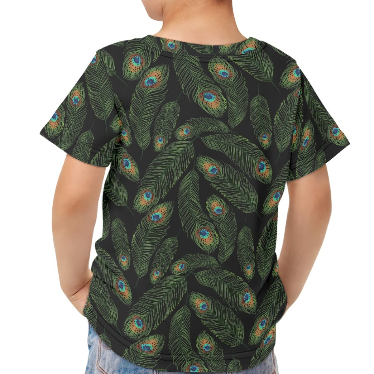 Peacock Feather Kids T-Shirt