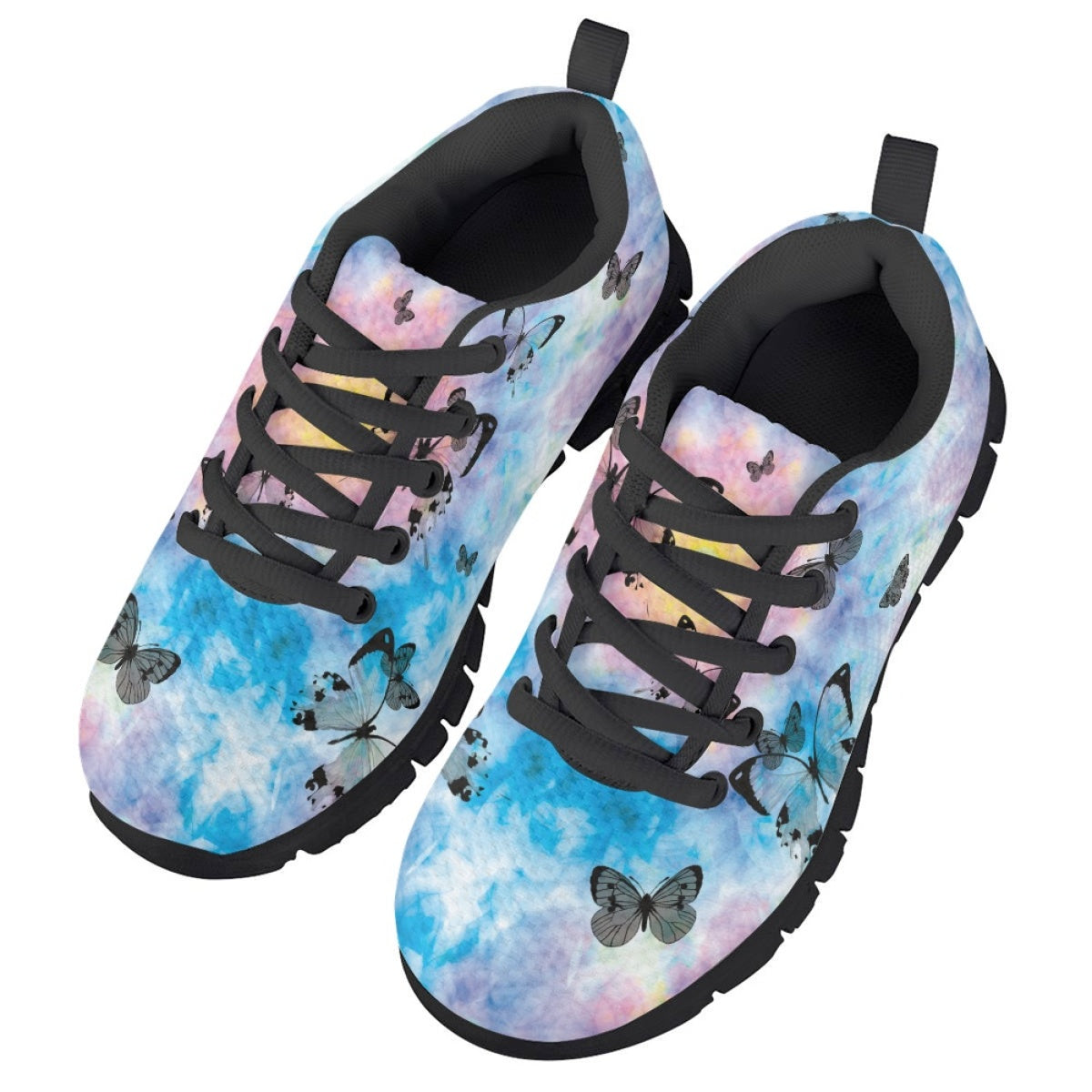 Tie Dye Butterfly Kids Running Shoes