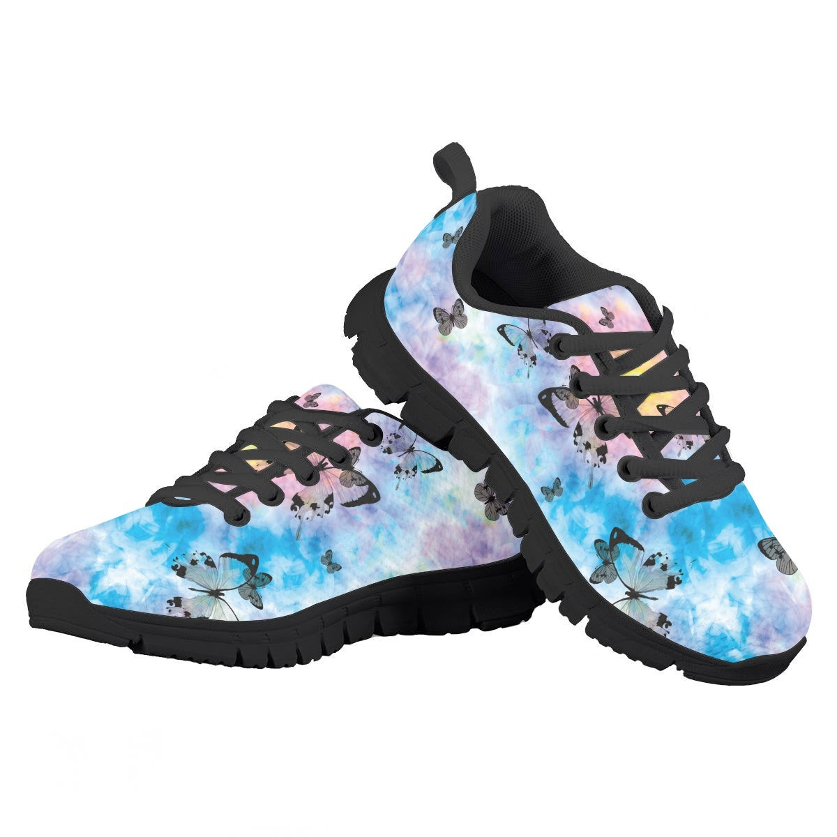 Tie Dye Butterfly Kids Running Shoes
