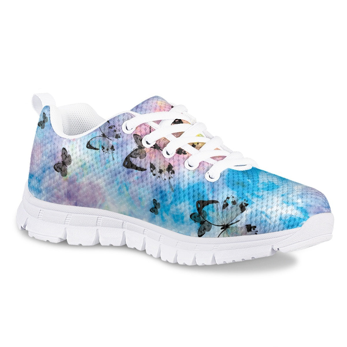 Tie Dye Butterfly Kids Running Shoes