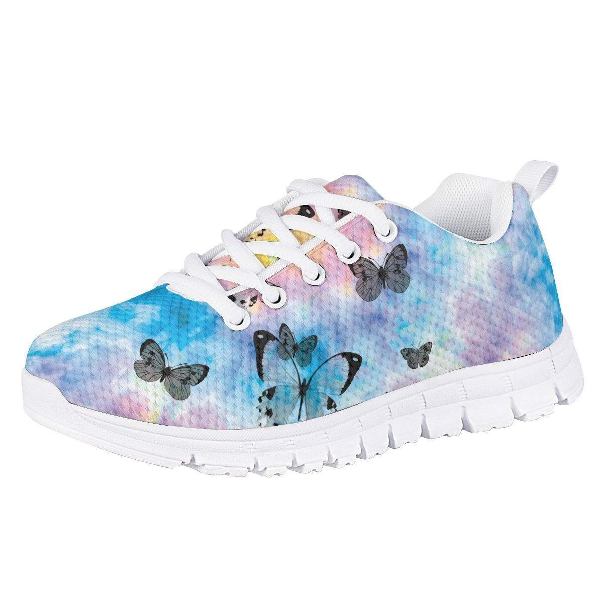 Tie Dye Butterfly Kids Running Shoes