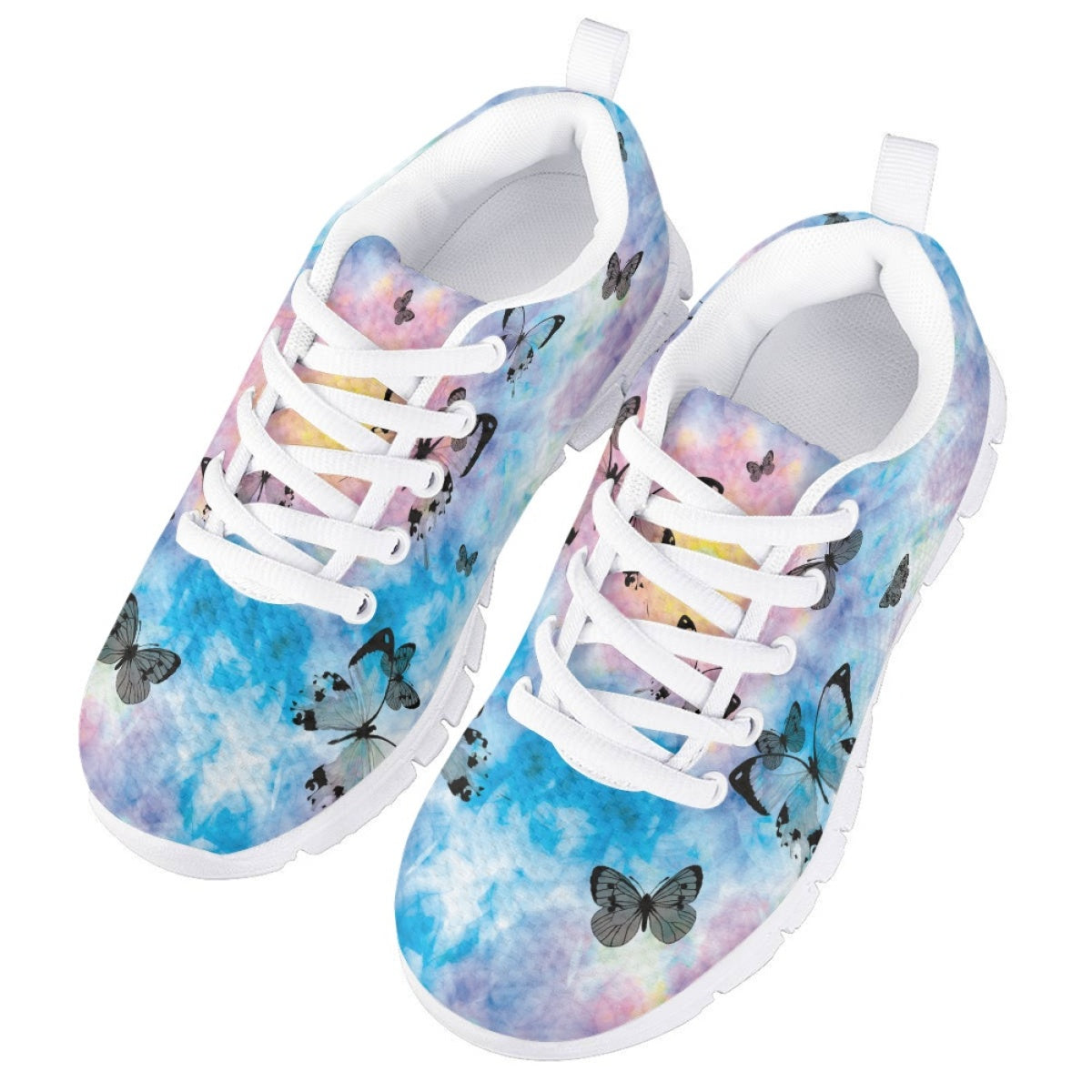 Tie Dye Butterfly Kids Running Shoes