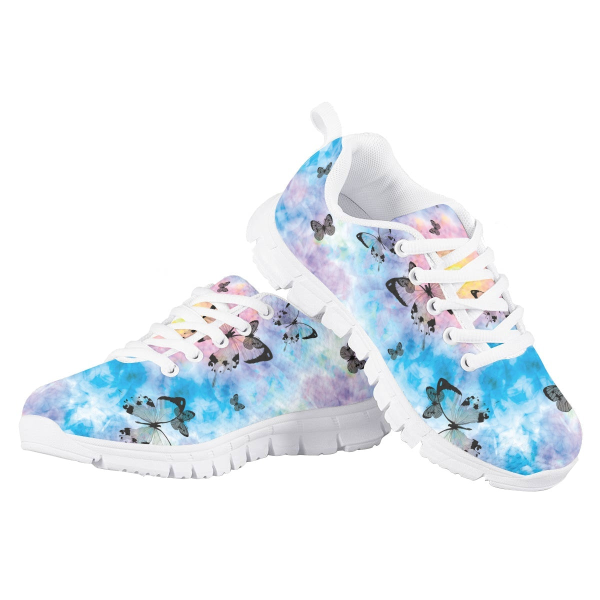 Tie Dye Butterfly Kids Running Shoes