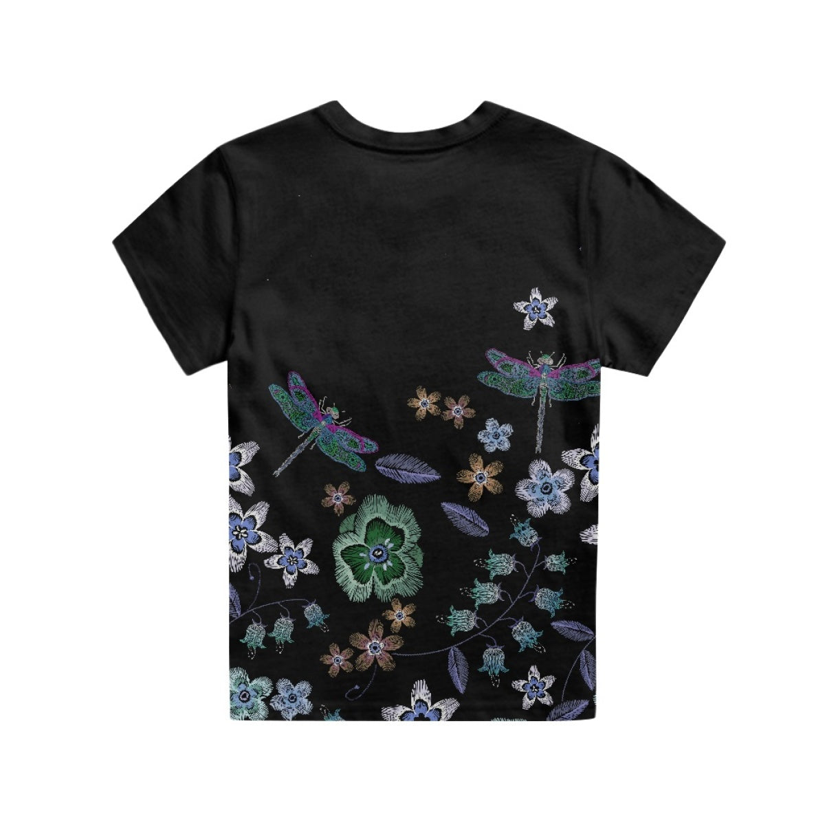 Floral Dragonfly Kids T-Shirt