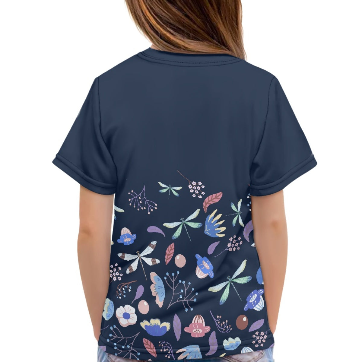 Floral Dragonfly Kids T-Shirt