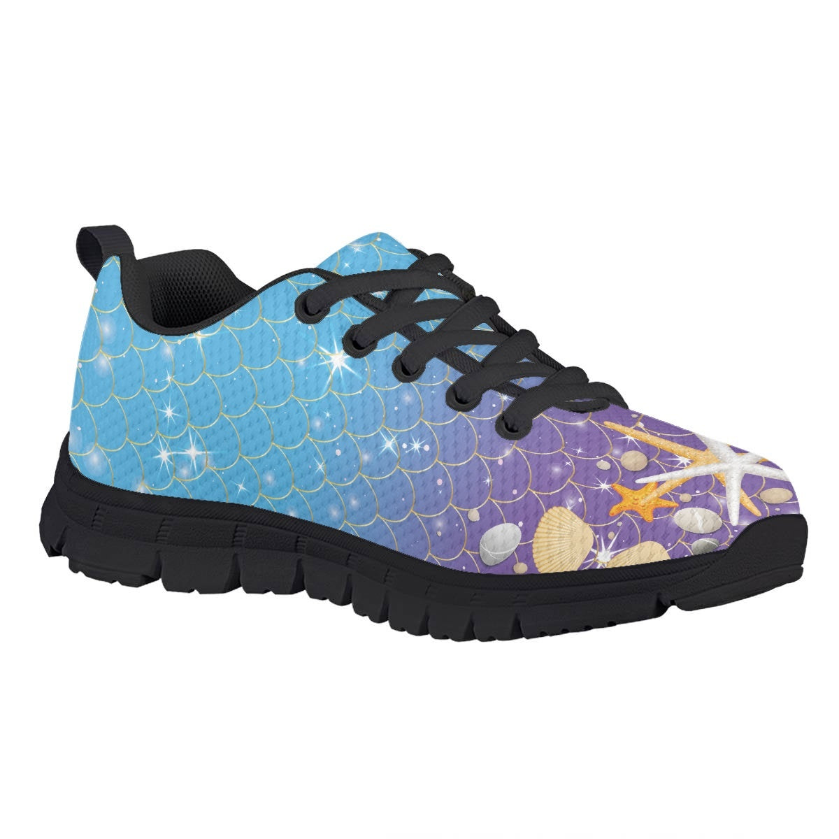 Mermaid Shell Kids Running Shoes