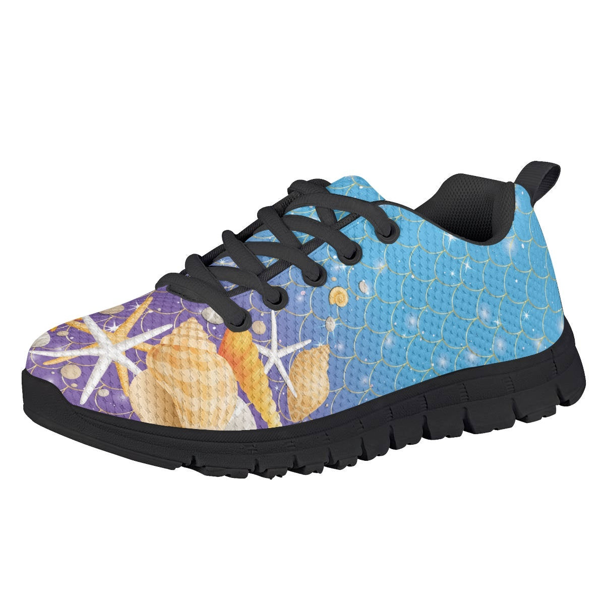 Mermaid Shell Kids Running Shoes