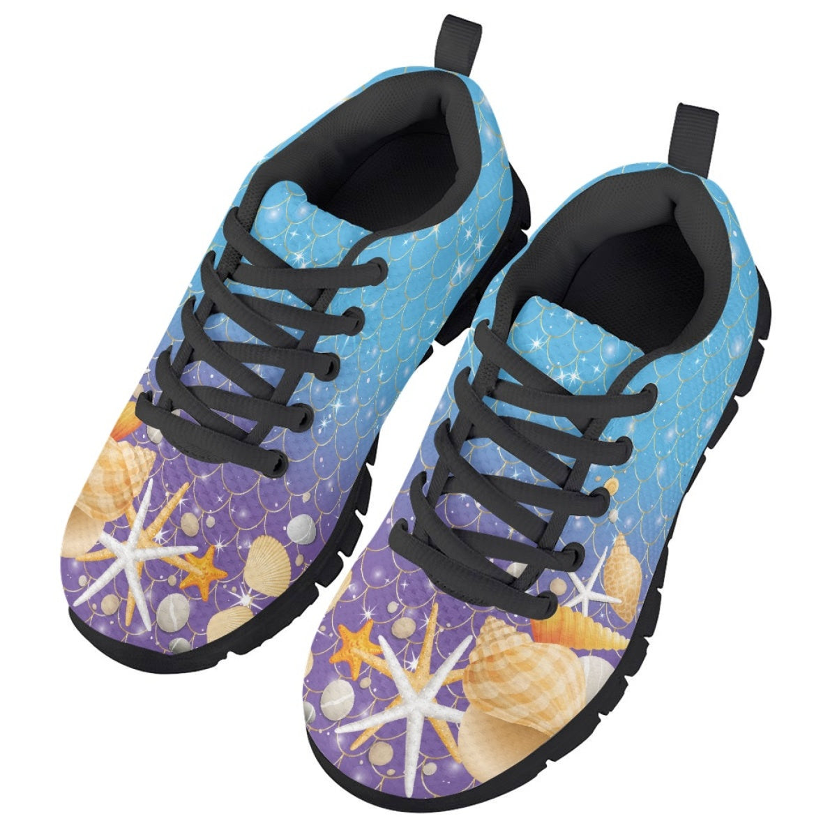 Mermaid Shell Kids Running Shoes