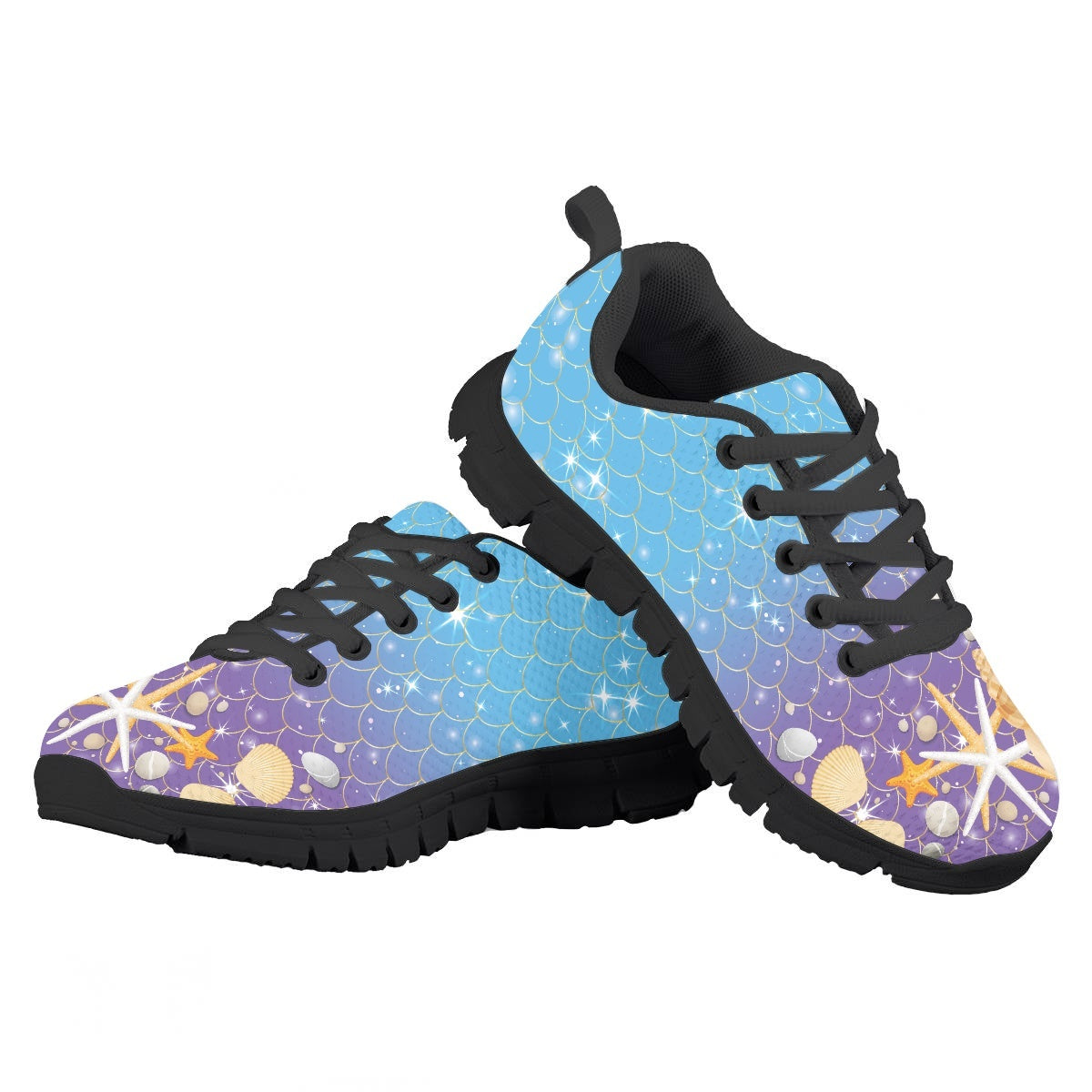 Mermaid Shell Kids Running Shoes