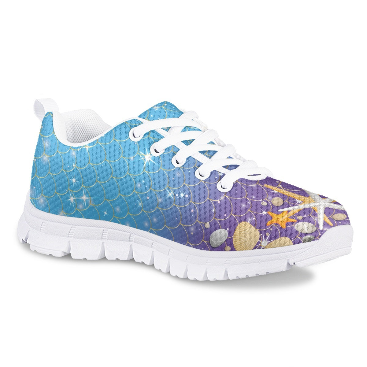Mermaid Shell Kids Running Shoes
