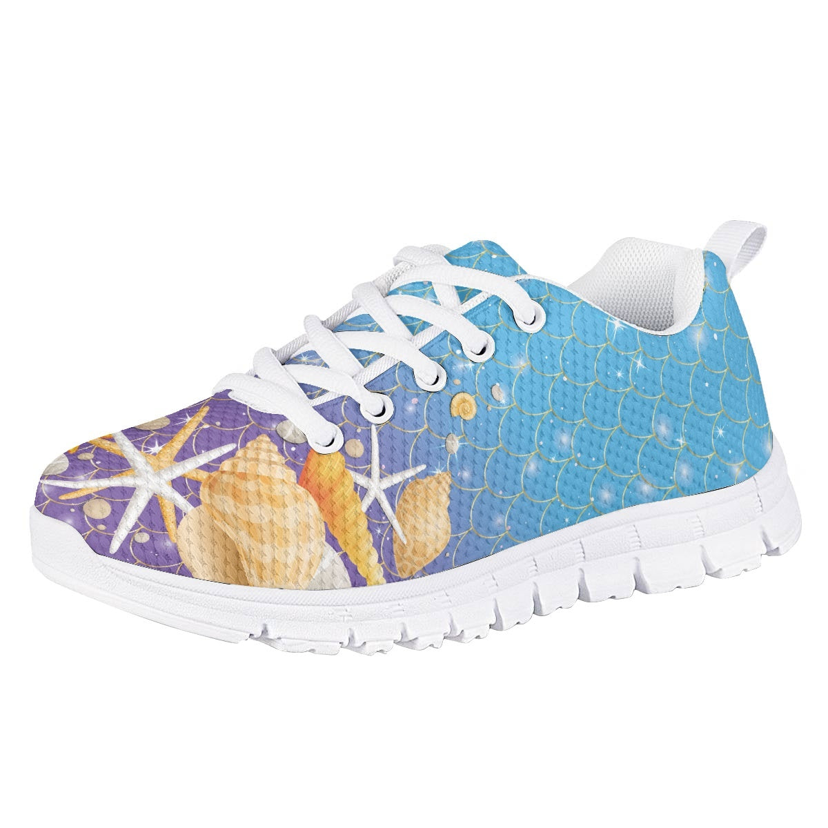 Mermaid Shell Kids Running Shoes