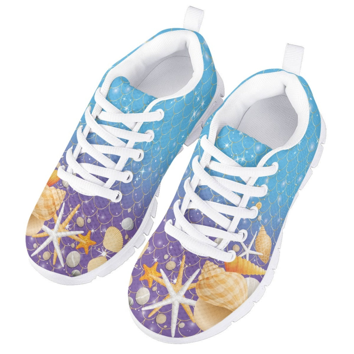 Mermaid Shell Kids Running Shoes