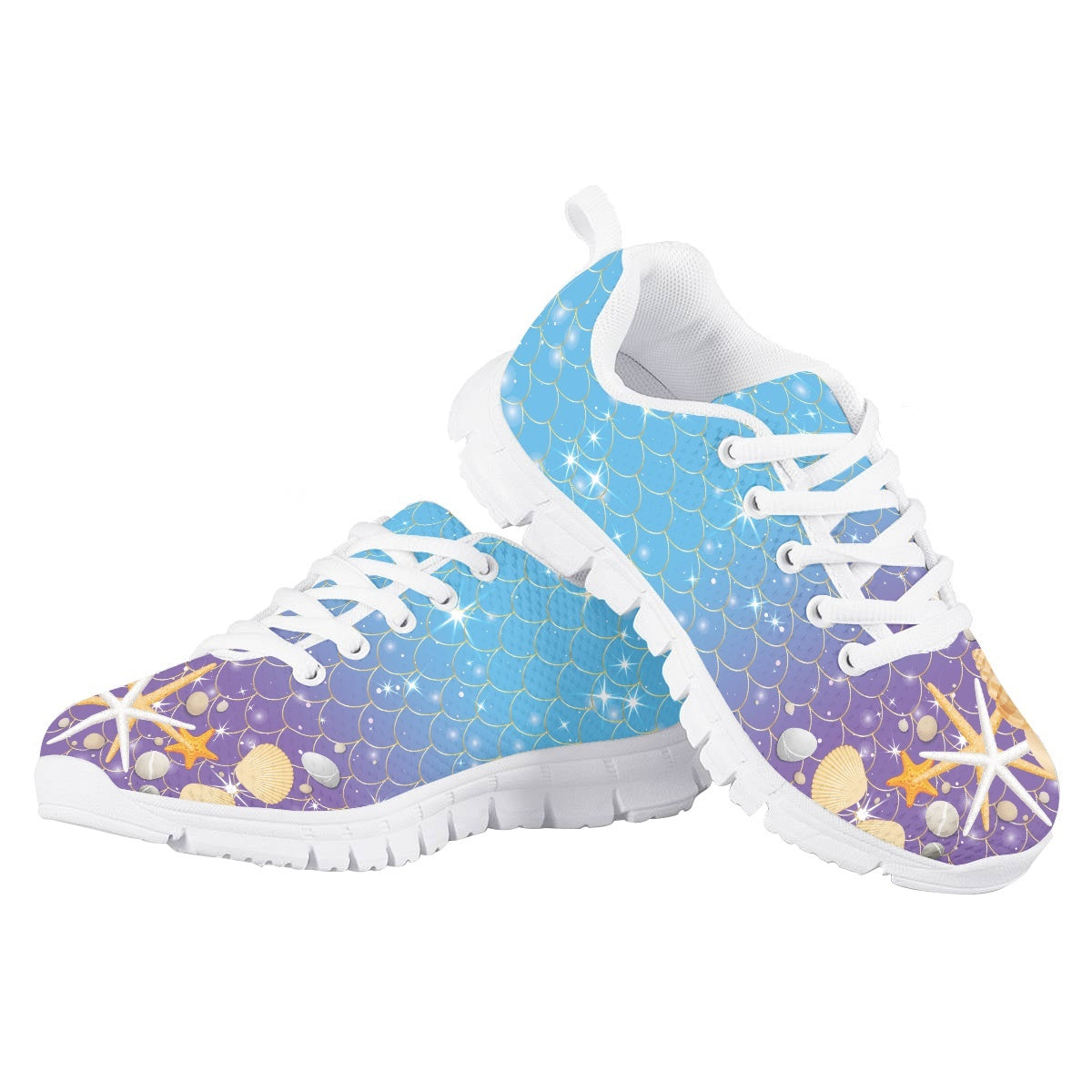 Mermaid Shell Kids Running Shoes