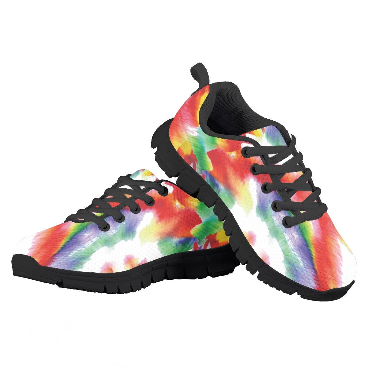 Colorful Watercolor Kids Running Shoes