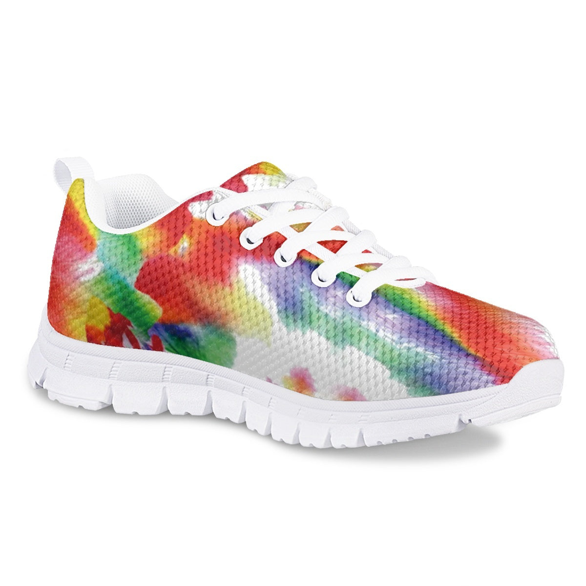 Colorful Watercolor Kids Running Shoes