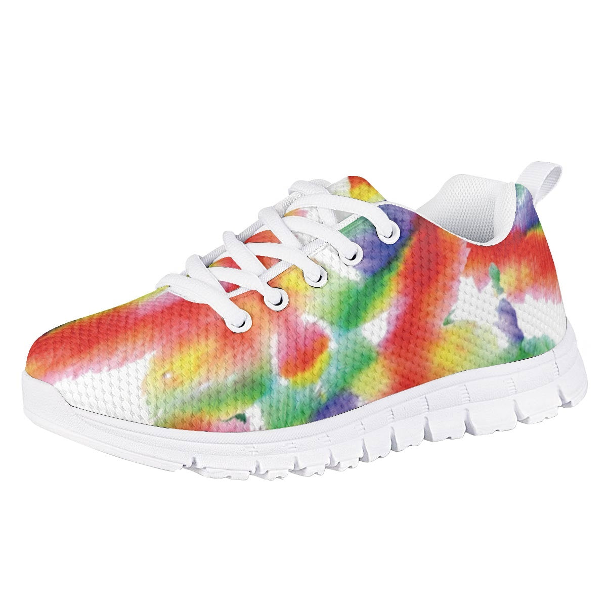Colorful Watercolor Kids Running Shoes