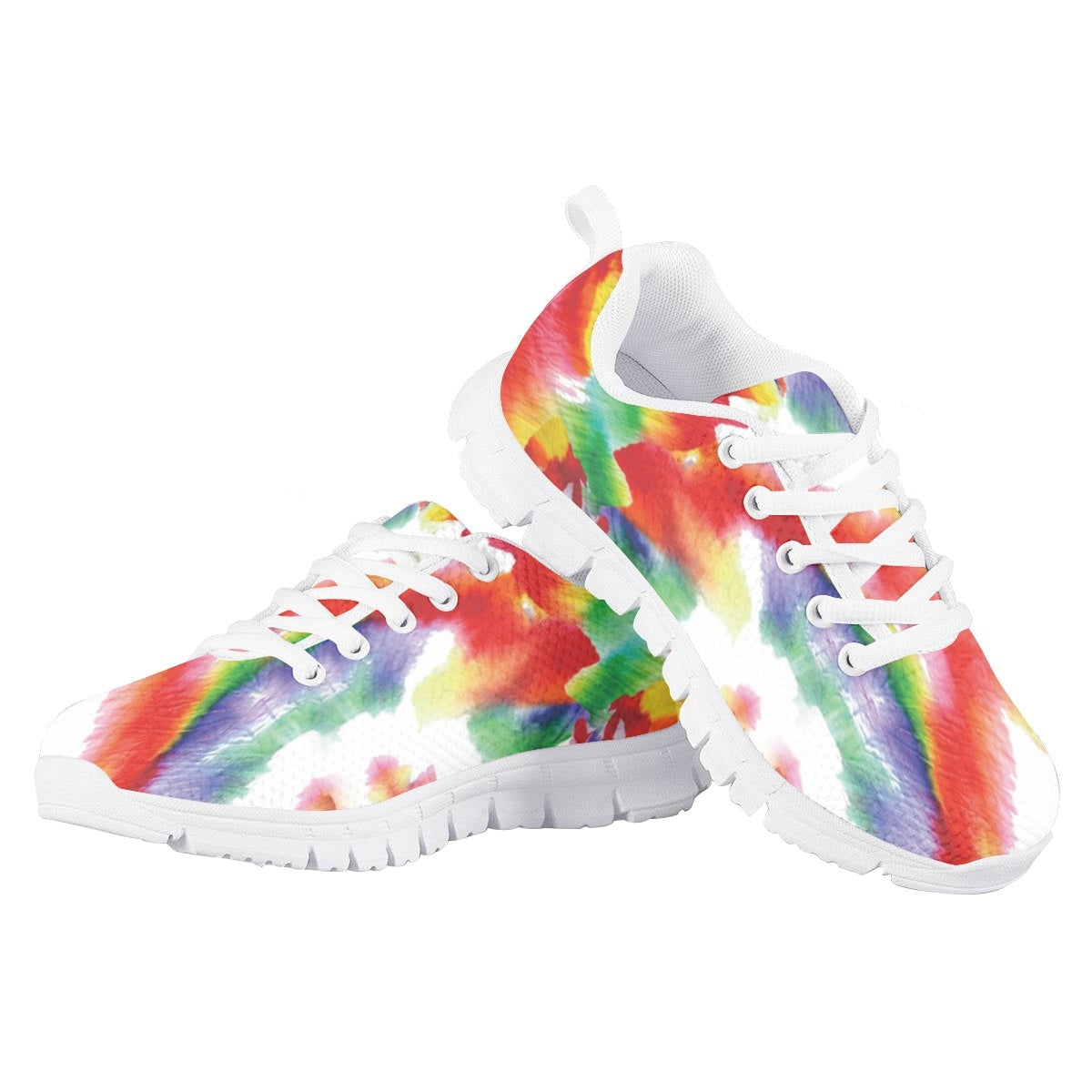 Colorful Watercolor Kids Running Shoes