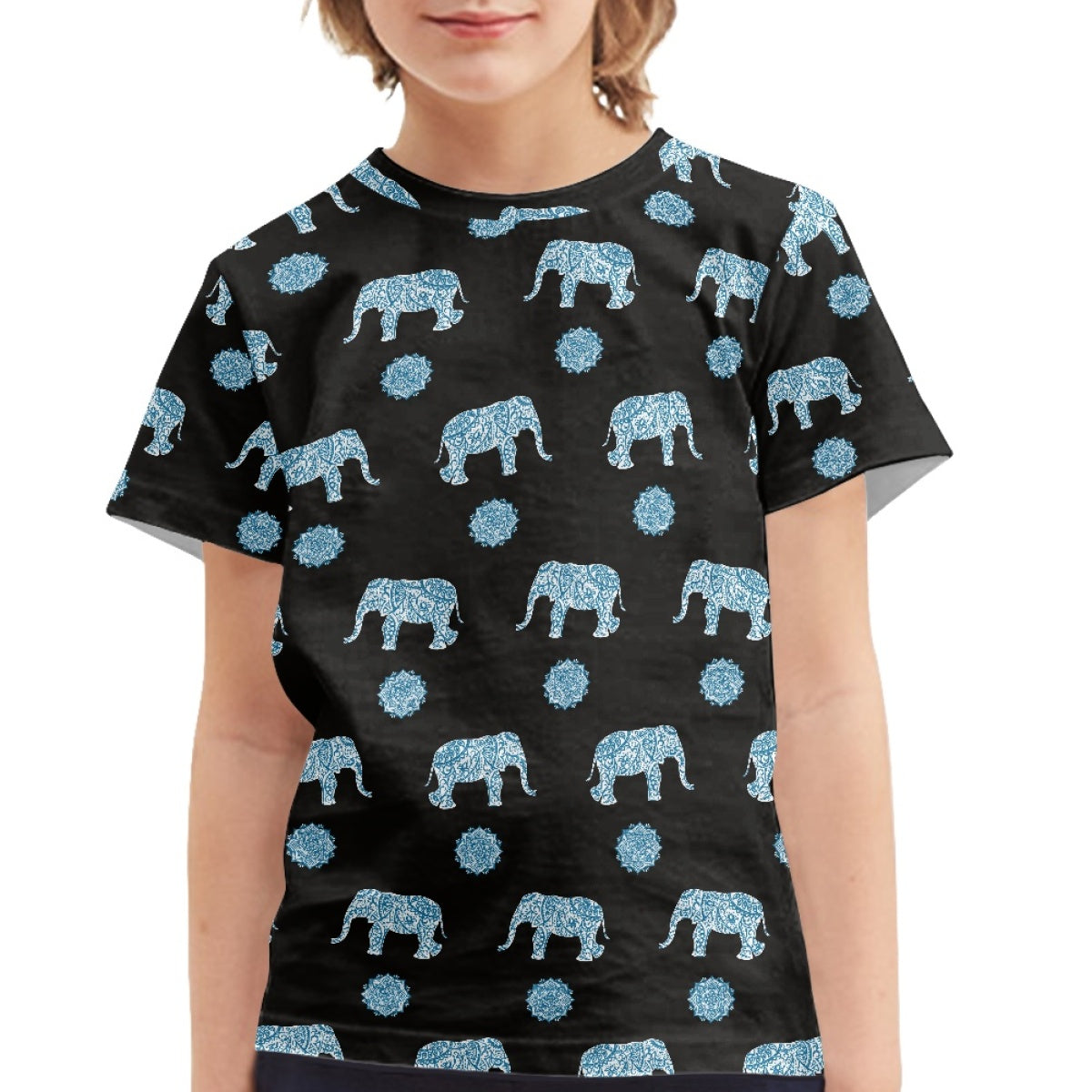 Mandala Elephant Kids T-Shirt
