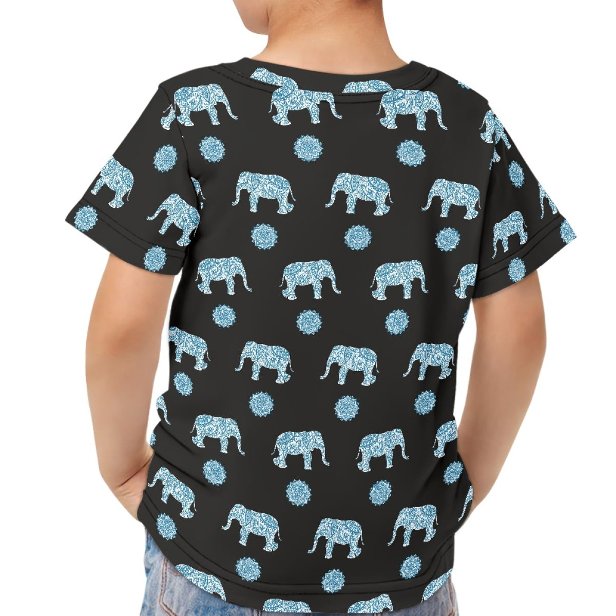 Mandala Elephant Kids T-Shirt