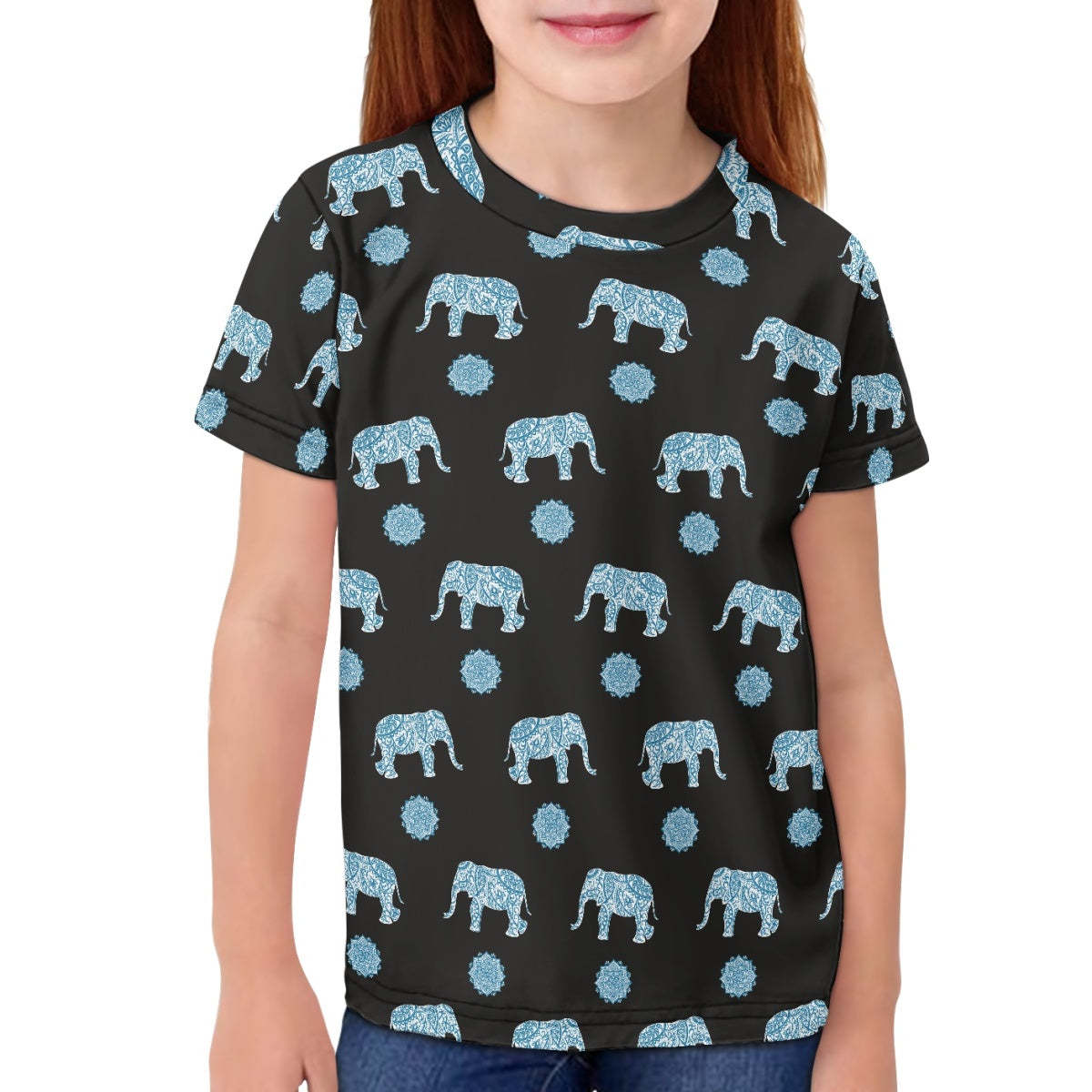 Mandala Elephant Kids T-Shirt