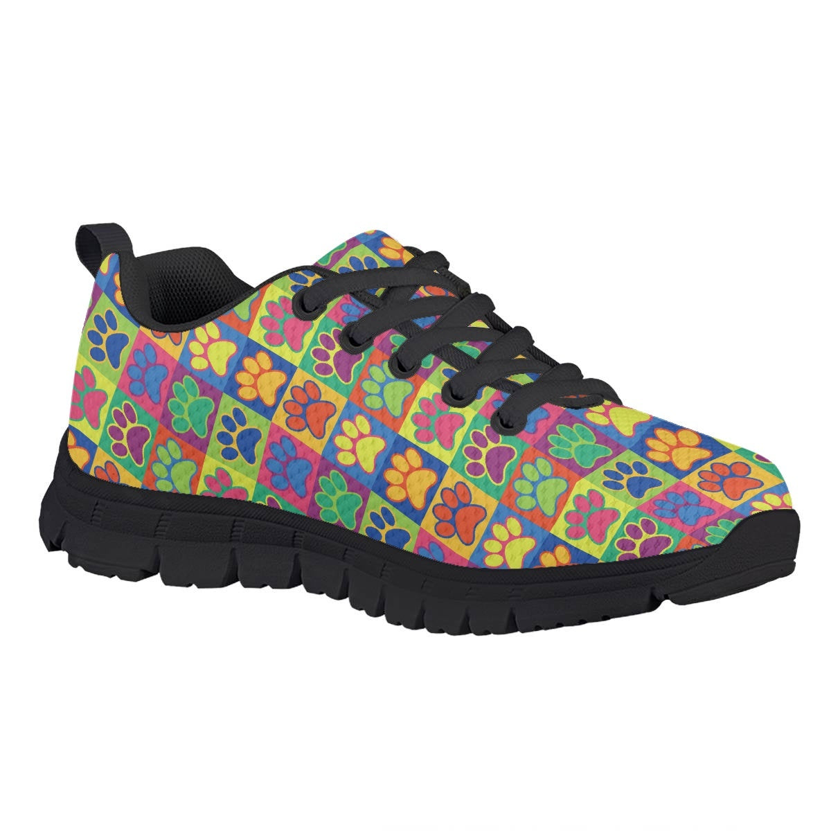 Colorful Dog Paw Kids Running Shoes