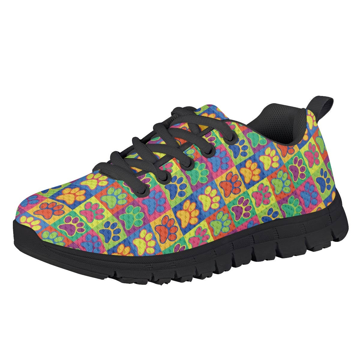 Colorful Dog Paw Kids Running Shoes
