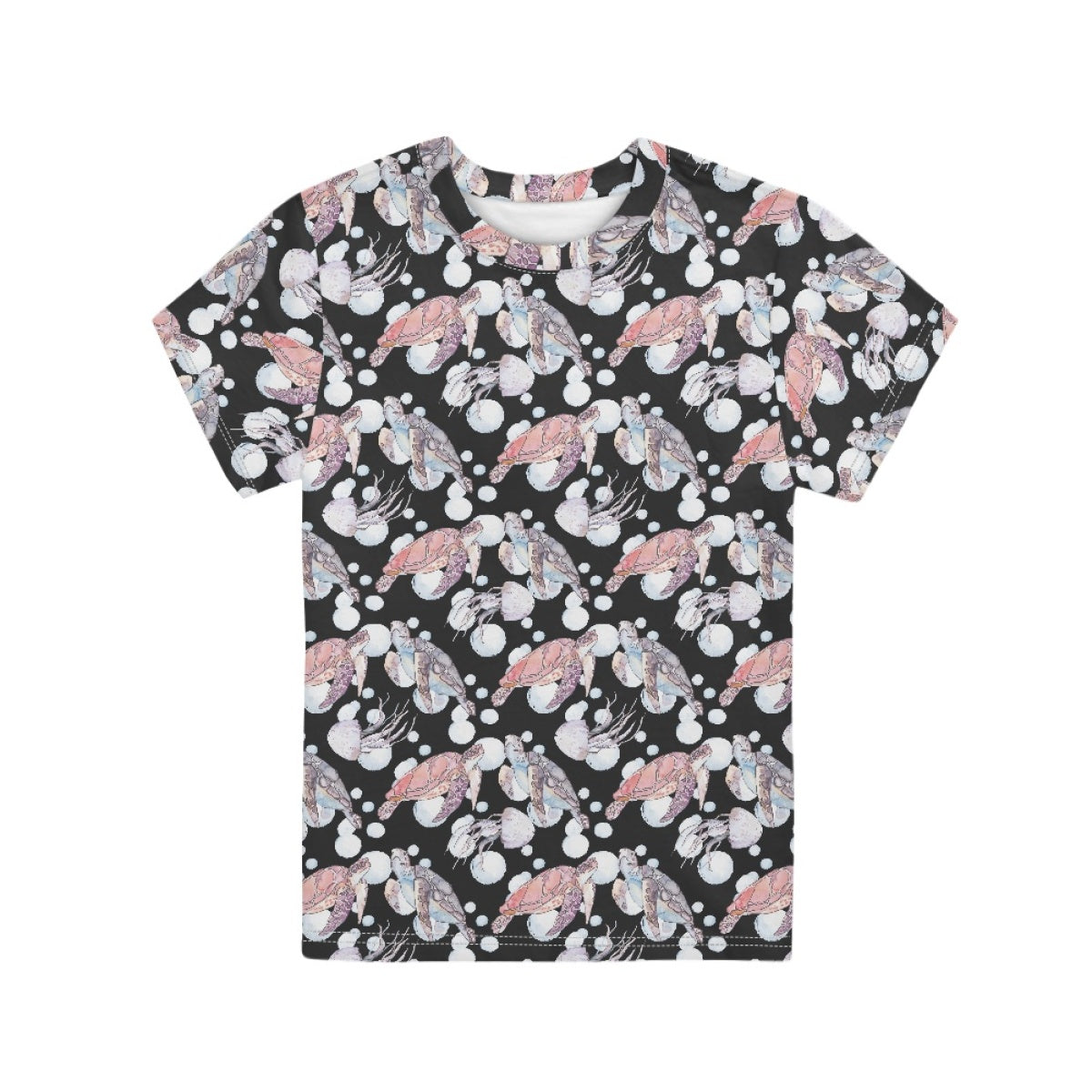 Sea Turtle Jellyfish Kids T-Shirt
