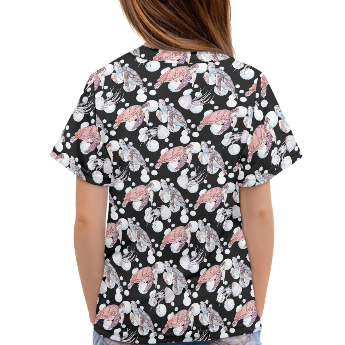 Sea Turtle Jellyfish Kids T-Shirt