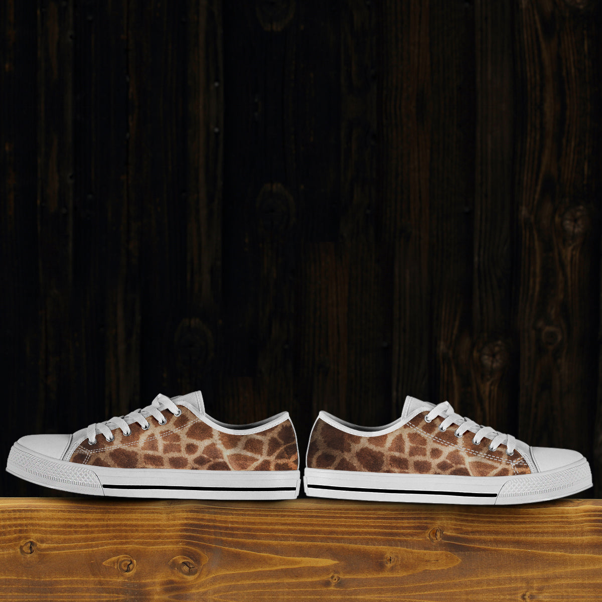 Giraffe Print Canvas Shoes