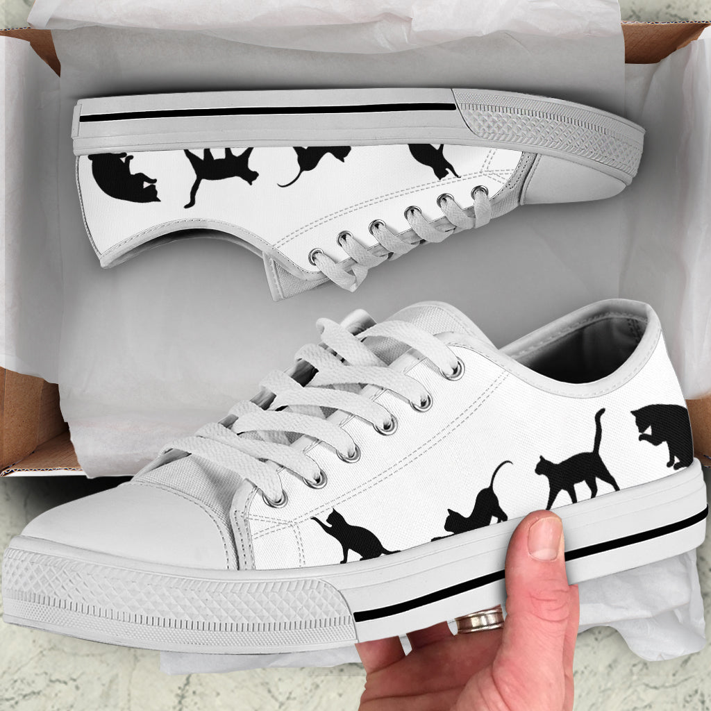 Cat Silhouette Canvas Shoes
