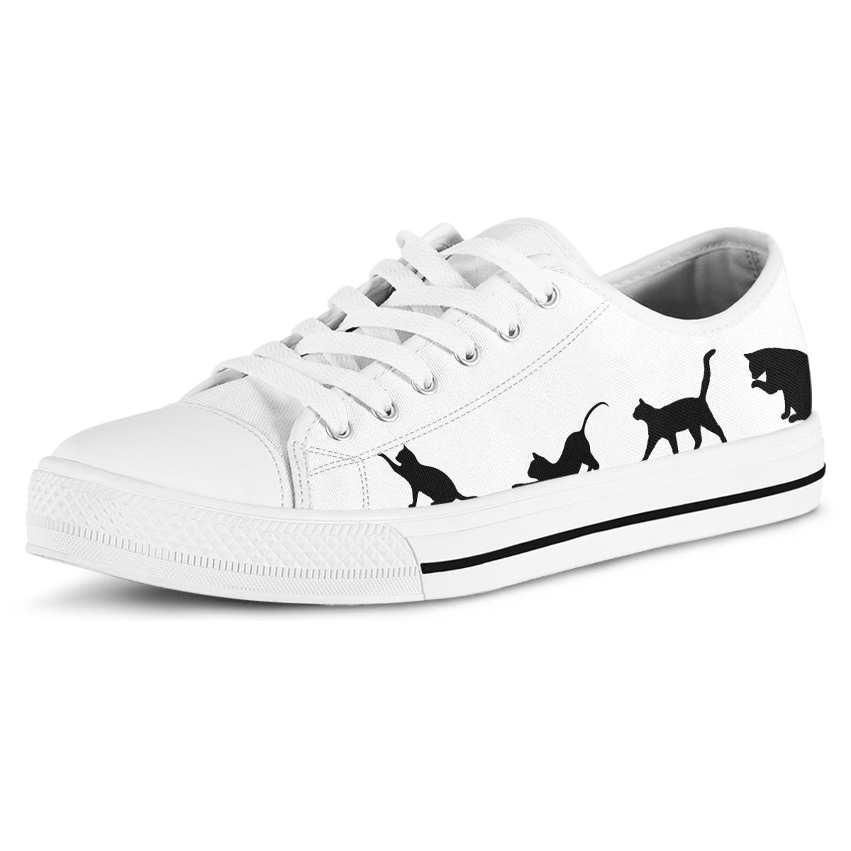 Cat Silhouette Canvas Shoes