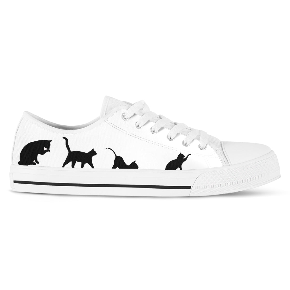 Cat Silhouette Canvas Shoes