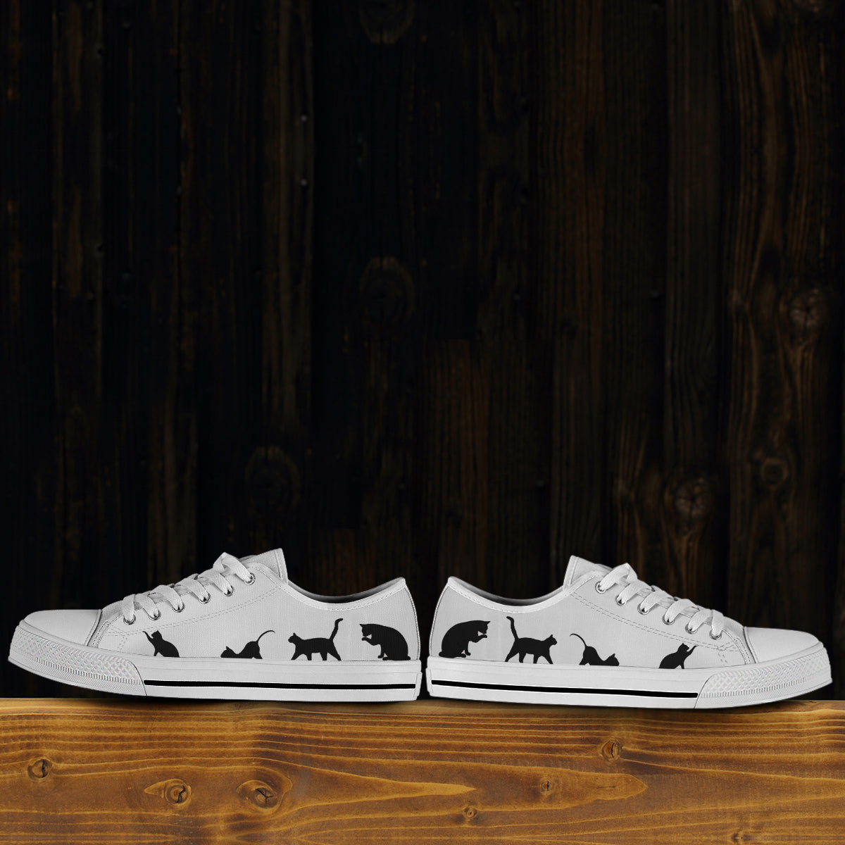 Cat Silhouette Canvas Shoes