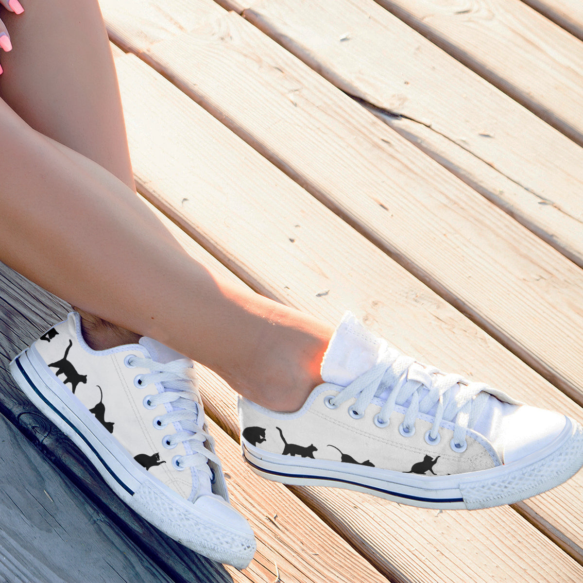 Cat Silhouette Canvas Shoes