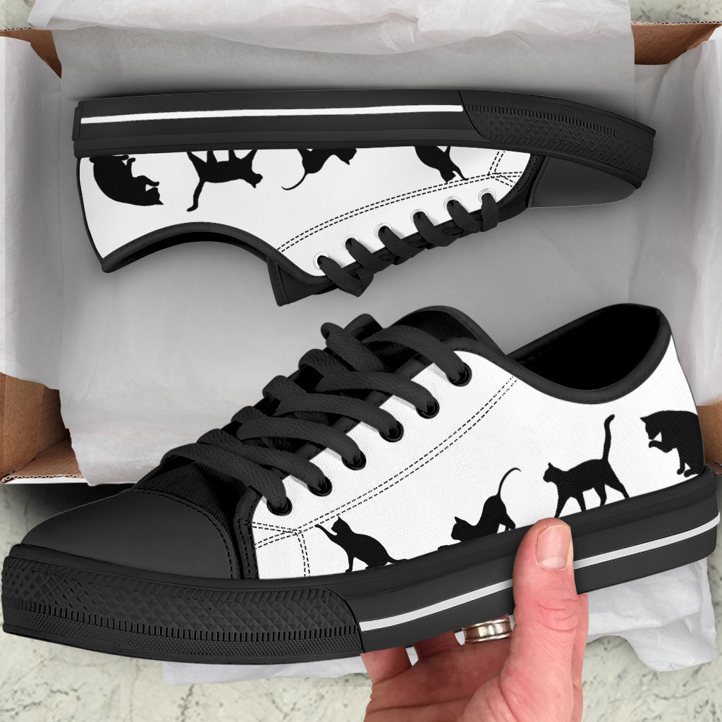 Cat Silhouette Canvas Shoes