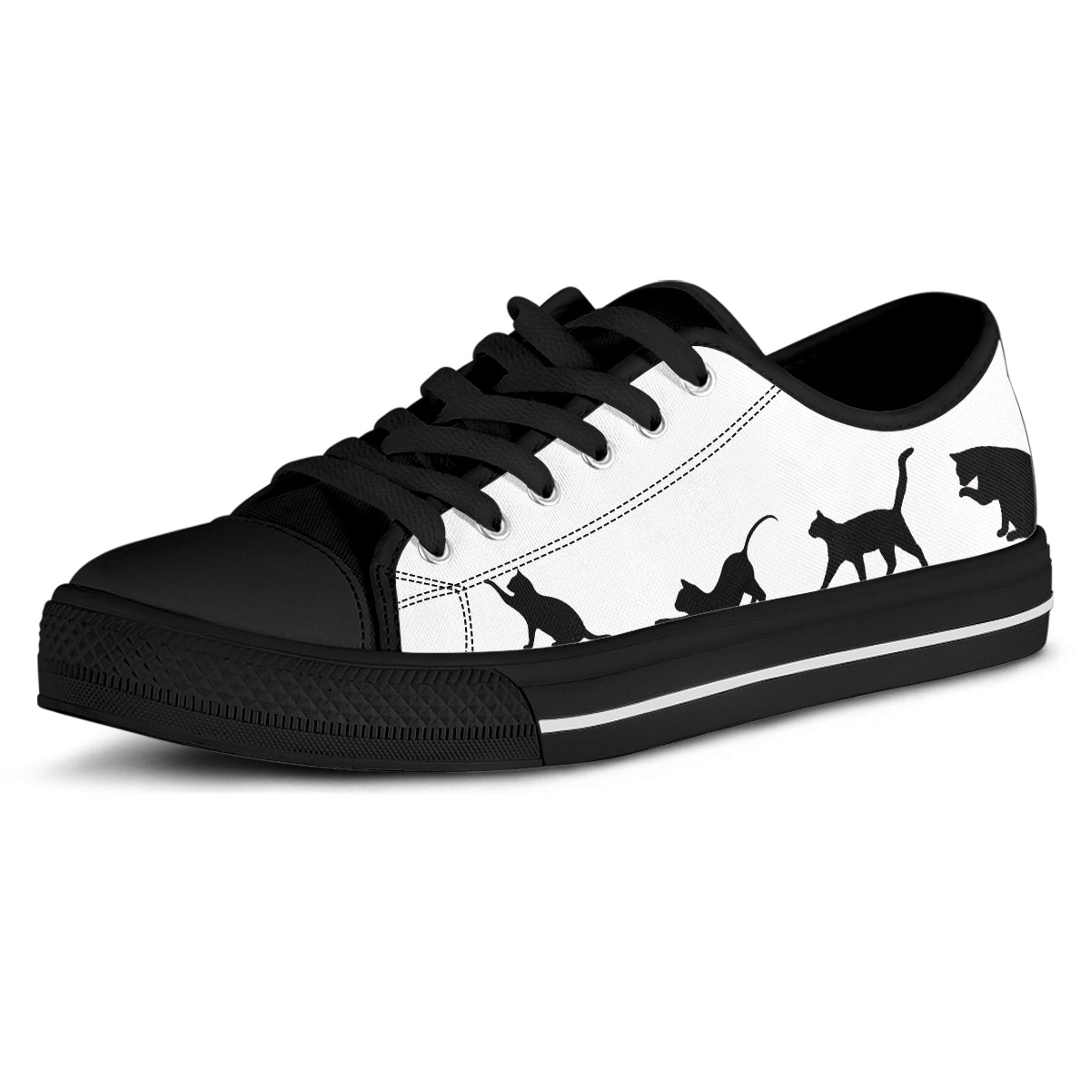 Cat Silhouette Canvas Shoes