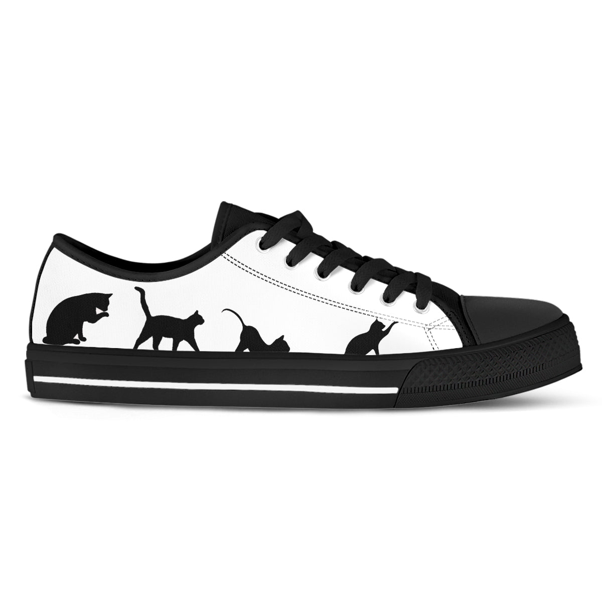 Cat Silhouette Canvas Shoes