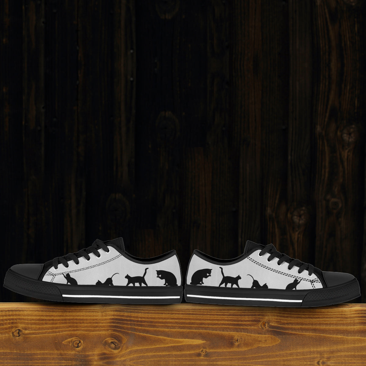 Cat Silhouette Canvas Shoes