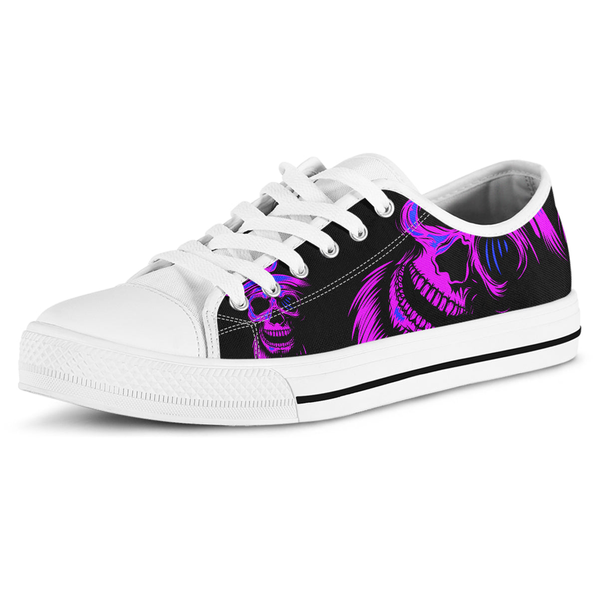Purple Skull Canvas Shoes
