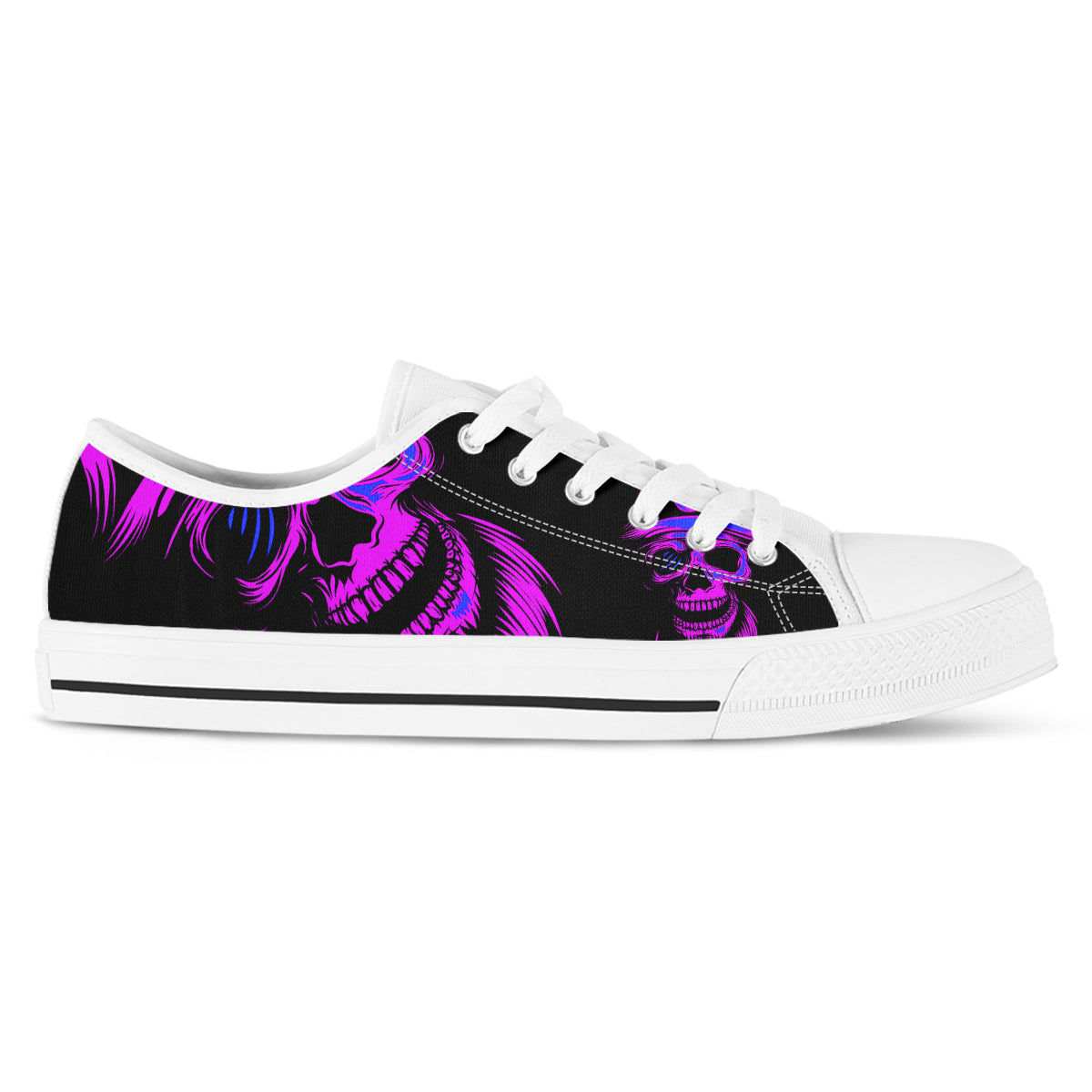 Purple Skull Canvas Shoes