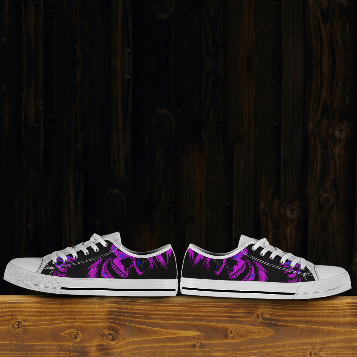 Purple Skull Canvas Shoes