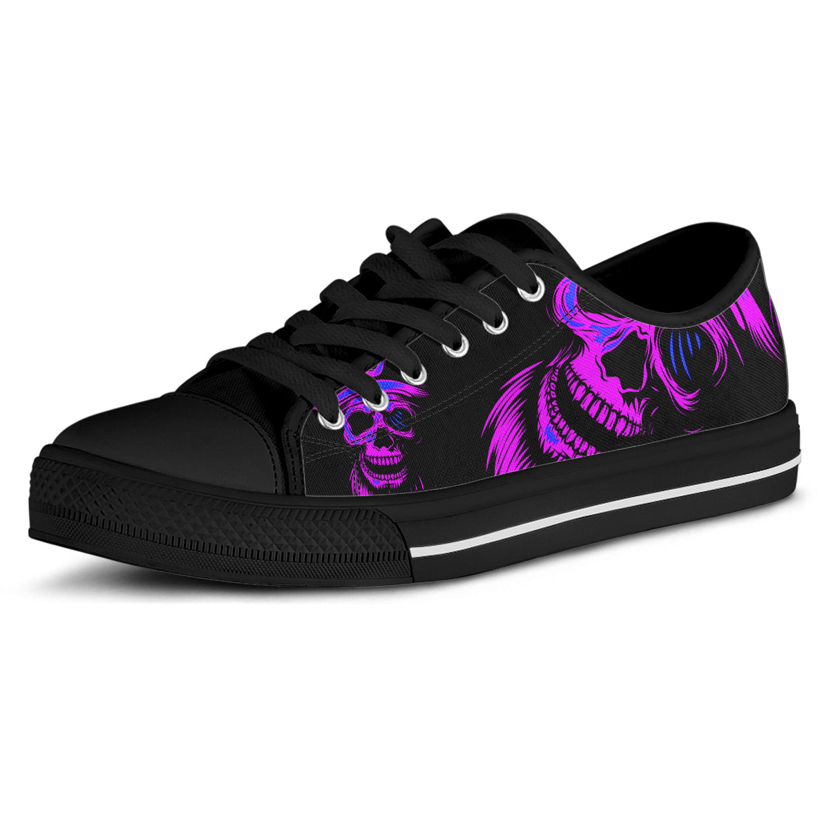 Purple Skull Canvas Shoes