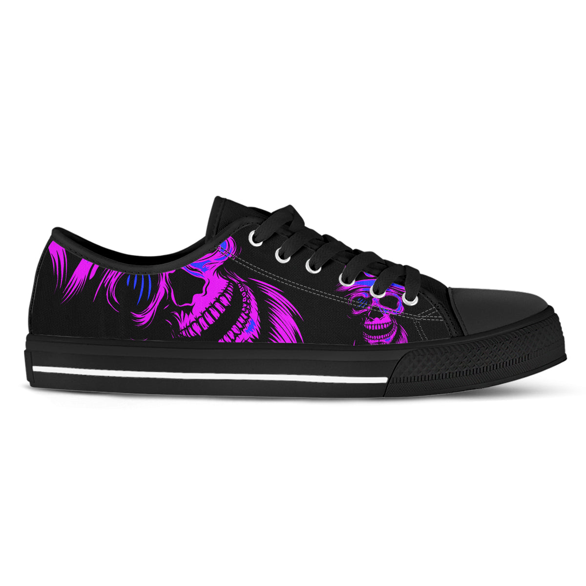 Purple Skull Canvas Shoes