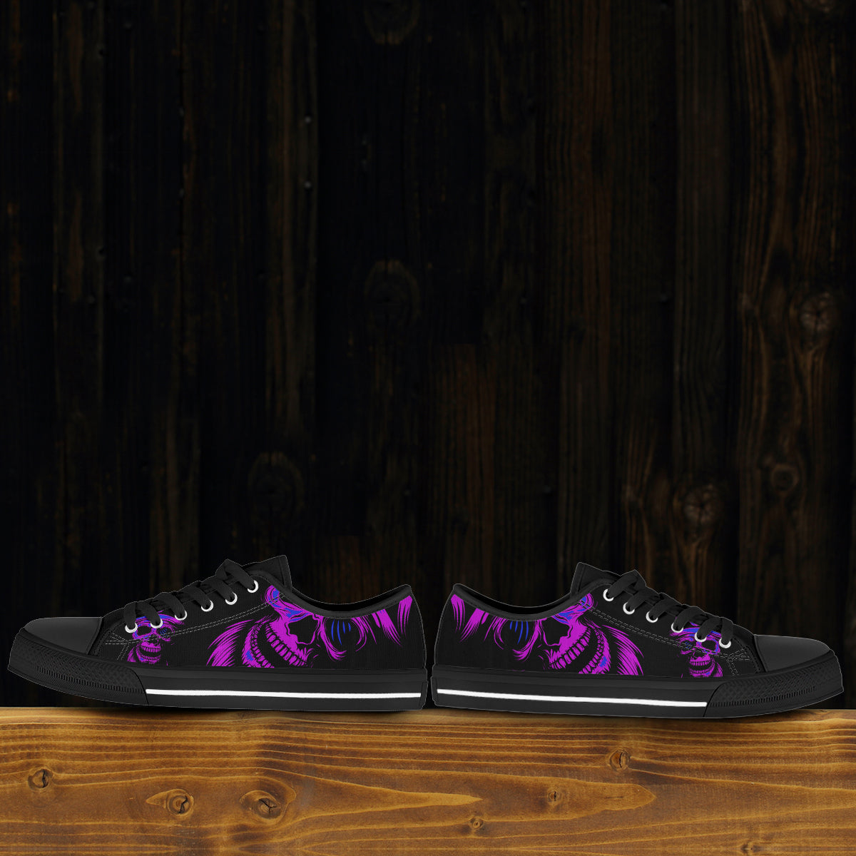 Purple Skull Canvas Shoes