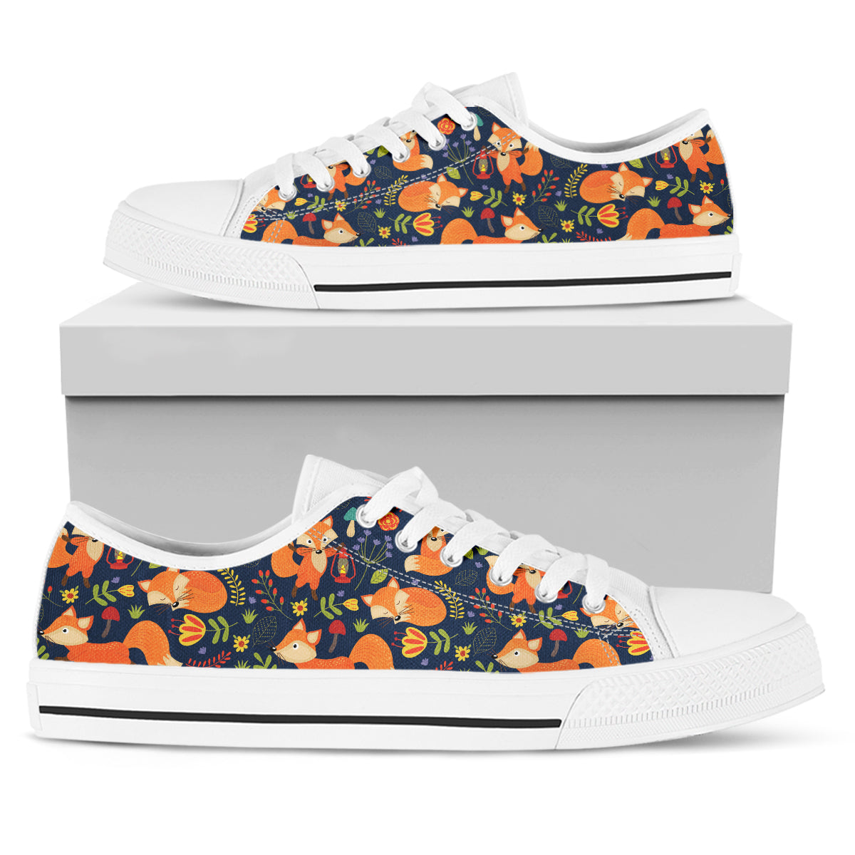 Cartoon Fox Canvas Shoes