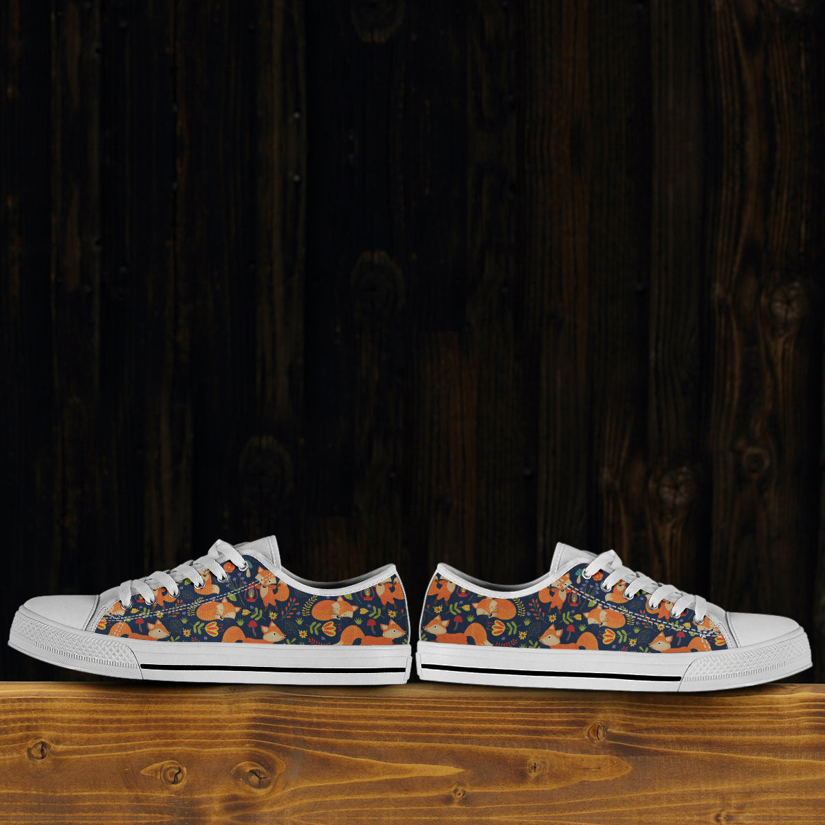 Cartoon Fox Canvas Shoes