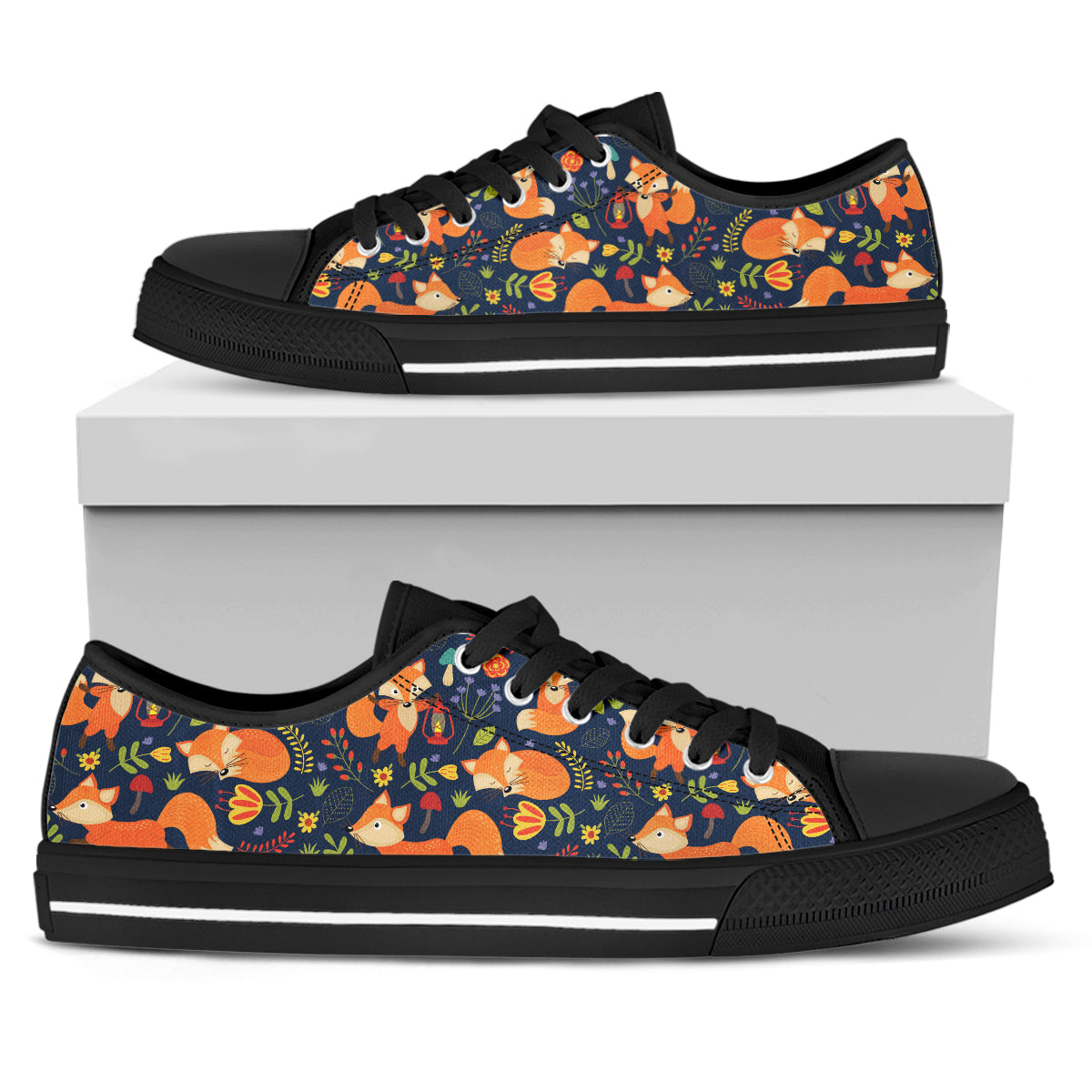 Cartoon Fox Canvas Shoes