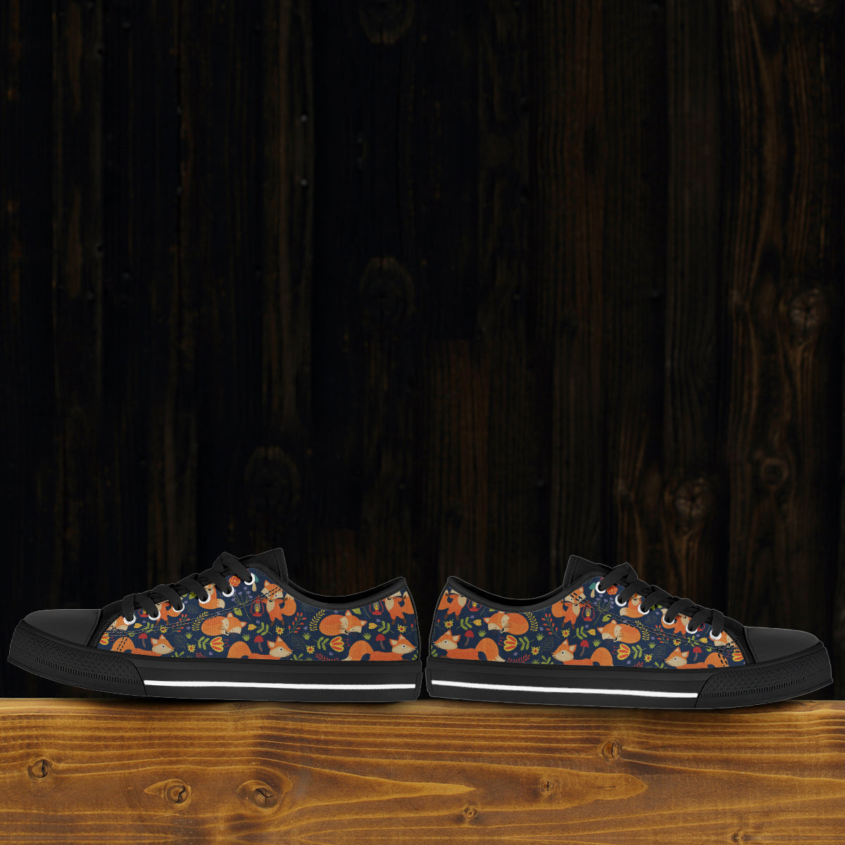 Cartoon Fox Canvas Shoes