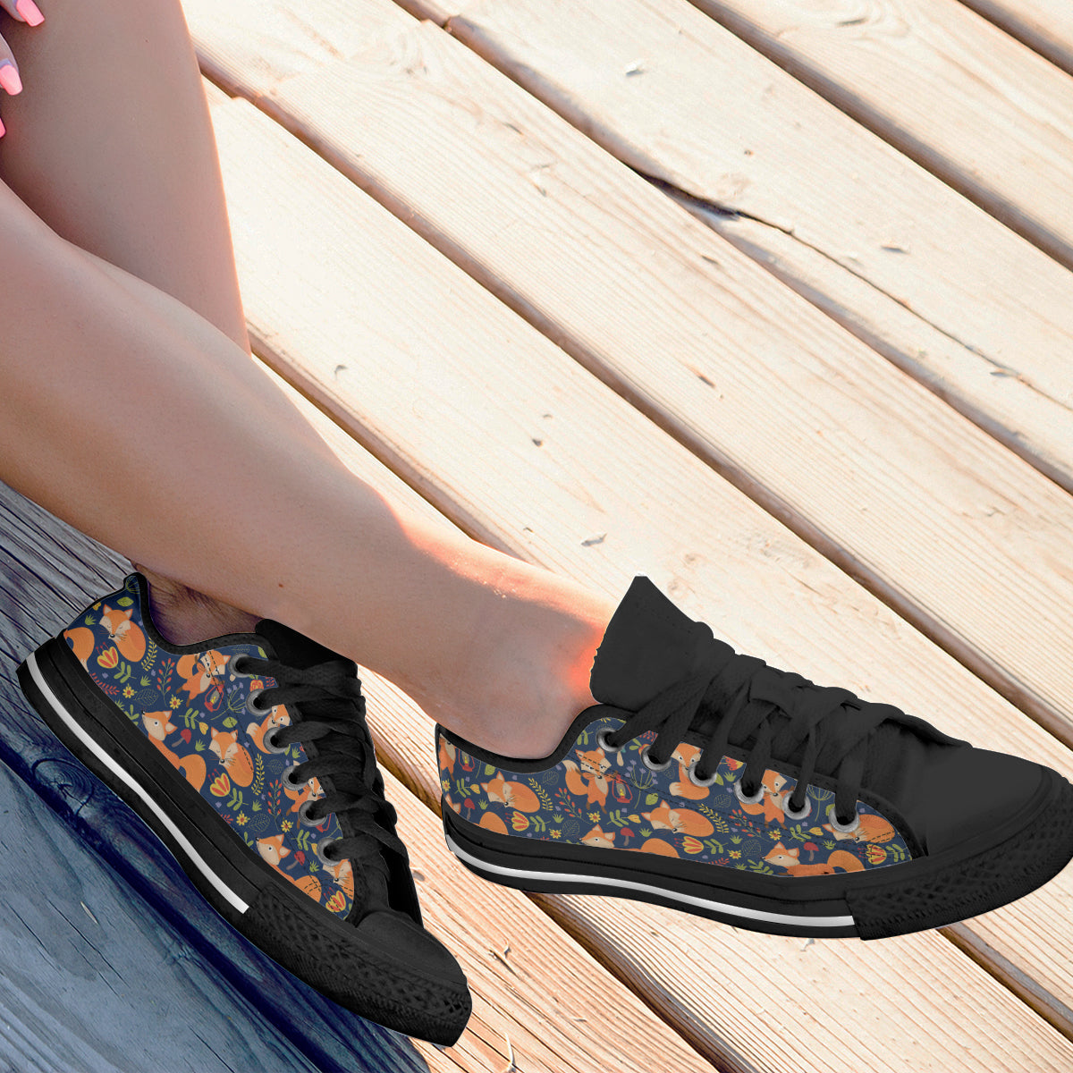 Cartoon Fox Canvas Shoes
