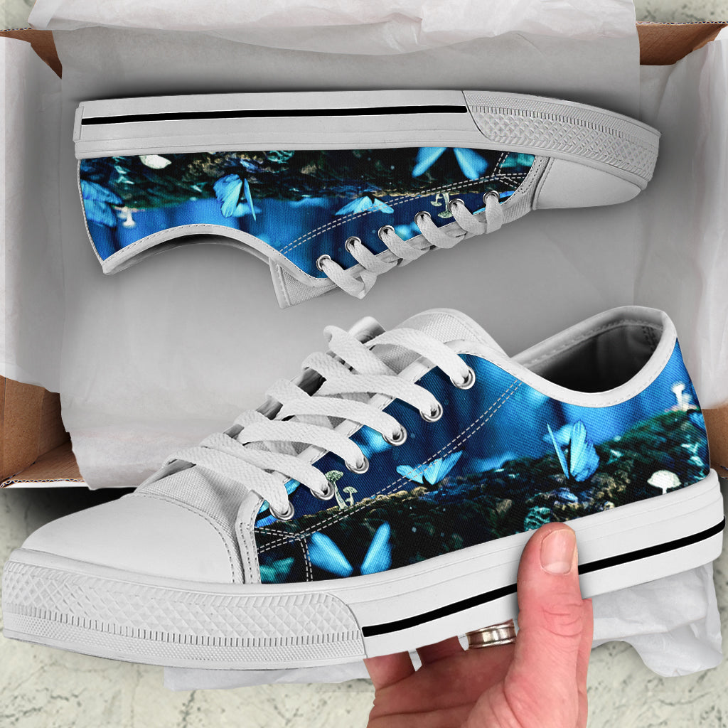 Blue Butterflies Canvas Shoes